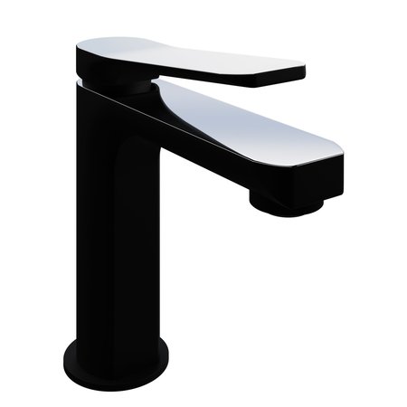 ANZZI 1-Handle Bathroom Faucet in Matte Black and Chrome L-AZ900MB-CH